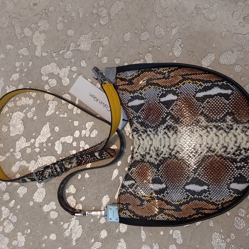 NWT Snakeskin print Calvin Klein Satchel